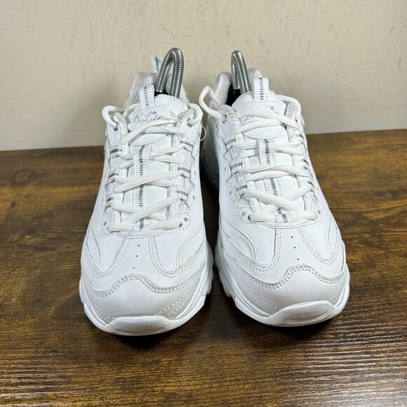 💕EUC Skechers D Lites Fresh Start 11931 White Shoes Sneakers Womens Size 9 EW - Picture 2 of 9